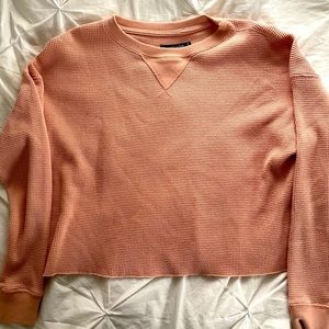 Abercrombie and Fitch waffle cropped long sleeve